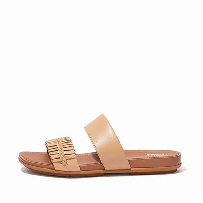 Fitflop Gracie Wrapped Weave Slides - Sandalen Damen - Braun (AHL960712)